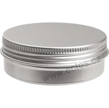 Dóza na potraviny ALUMINIUM stříbrná kulatá hliníková dóza na kosmetiku 30 ml