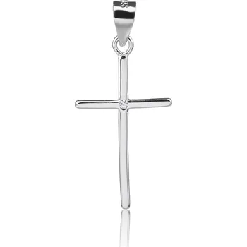 Přívěsek NUBIS® Stříbrný přívěšek křížek - NB-4040