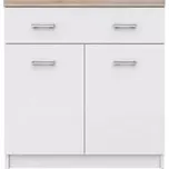 Komoda 2d1s, dub sonoma / bílá