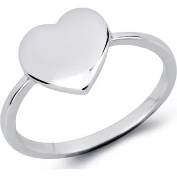 Prsten NUBIS® Stříbrný prsten srdce - velikost 58 - NB-5033-58