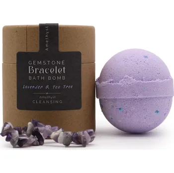Koupelová kosmetika Šumivá bomba do koupele s náramkem - Ametyst