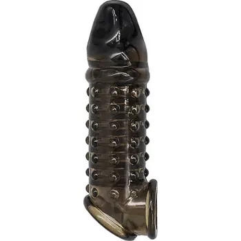 Stimulační návlek na penis a varlata s výstupky