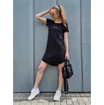 NEYWER Dámské sportovní volné basic tričkové šaty černé TŠ220 Velikost: XS