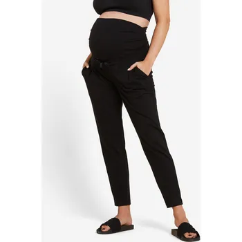 Dámské legíny KIMJALY Těhotenské tepláky na jógu L ČERNÁ