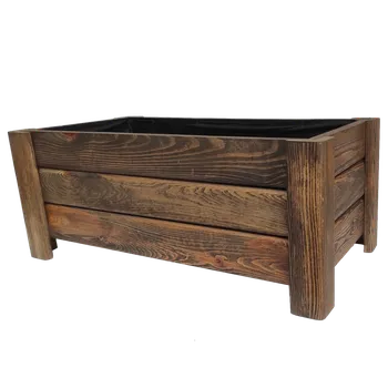 Květináč Dřevěný zahradní květináč VELVET, palisandr , 800x400x330