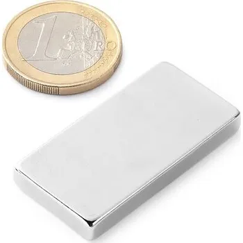 Dekorativní magnet Neodymový magnet kvádr 40 × 20 × 5 mm, N52, síla 15 kg