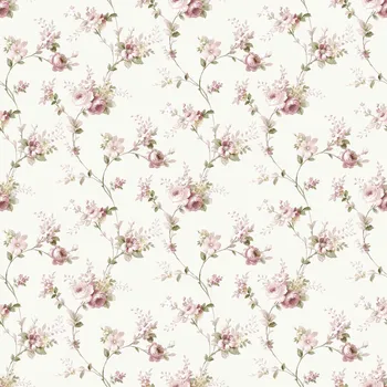 Tapeta Parato Bílá vliesová tapeta na zeď s květinovým vzorem, 12318, Fiori Country, Parato, velikost 10,05 x 0,53 m