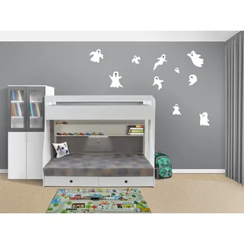 Samolepící dekorace Nabytekmorava Samolepka na zeď DUCHOVÉ Barva: Bílá