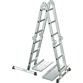 Železářství Kloubový žebřík s plošinou, 3,36 m, 4×3 příček, 150 kg JC-4003