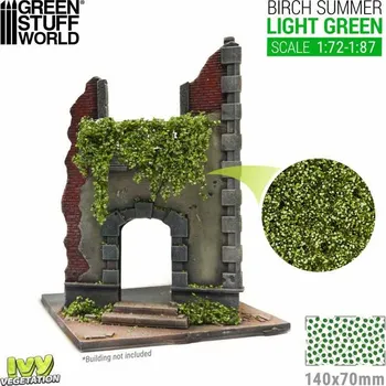 Plastikový model Ivy Foliage - listová foliáž bříza světle zelená (malá)