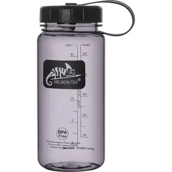 Kempingové nádobí Láhev TRITAN wide mouth HELIKON 550ml SMOKED (EKO plastová láhev z materiálu Tritan - kopolyester získaný z rostlinného zdroje, který je recyklovatelný a neobsahuje škodlivou chemikálii Bisphenol A (BPA).)