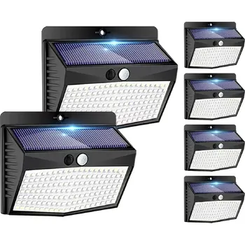 Zahradní dekorace Solar 136/6 Solární LED světlo s PIR čidlem 136x LED set 6 kusů (Solární LED světlo s PIR čidlem pohybu)