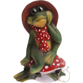 Zahradní dekorace Žába s šátečkem Diego ručně malovaný