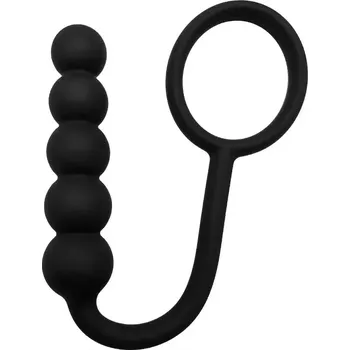 Vibrátor na prostatu Kuličkový anální kolík s erekčním kroužkem