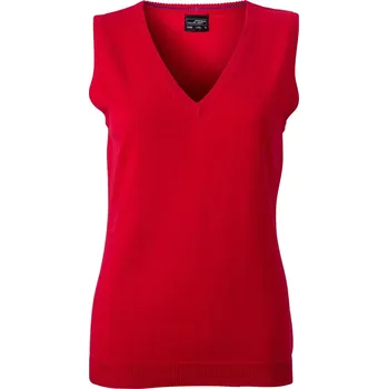 Pánská vesta James Nicholson Dámská svetrová vesta s výstřihem do V JN 656