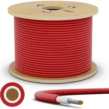 solární kabel Solární kabel 4 mm², UV ochrana - 500m cívka - červený