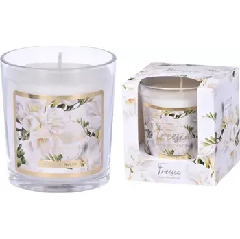 Svíčka Svíčka ve skle FLORES Freesia vonná 180g