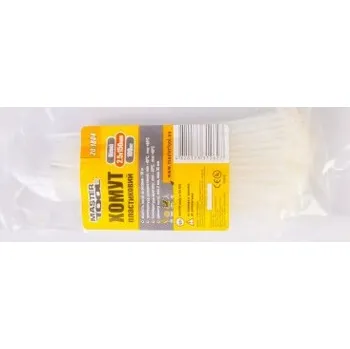 Stahovací páska Páska stahovací MASTERTOOL na kabely, nylon 2,5*150 mm, bílý 100 ks balení 20-1804