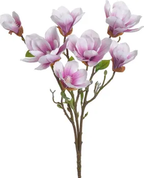 Umělá květina Canea 272CAN20-8_02 větev magnolie 57 cm bílá/fialová/růžová