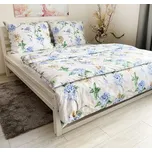 Povlečení bavlna modré květy Harmonia rozměr povlečení cm: 240x220, 2 ks 70x90