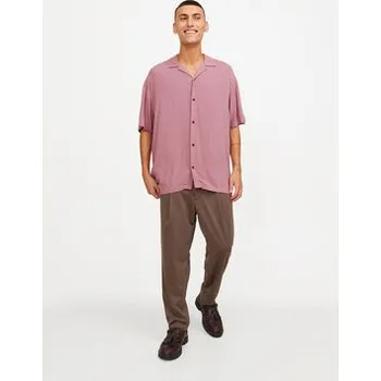 Pánská košile Jack & Jones Košile Jeff 12248386 Růžová Relaxed Fit XL