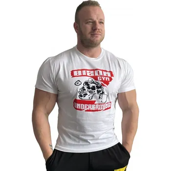 Pánské tričko Bizon Gym Triko 241 - bílá/červená XXL