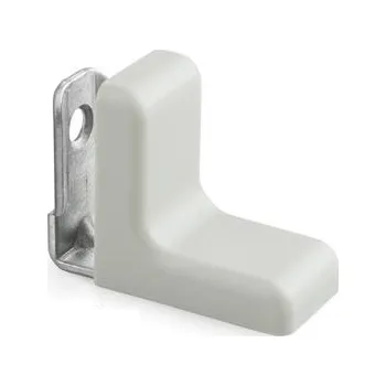 Nábytkové kování Interex Kovový úhelník s PVC krytem / Světle šedá