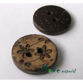 Knoflík Knoflík kokosový květy 15mm, 2ks
