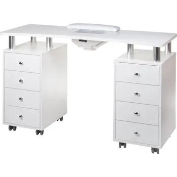 Stolek na manikúru BD-3425+P s odsávačkou prachu - bílý