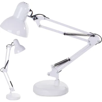 Lampička MrHome Nastavitelná stolní lampa, nastavitelné rameno pro změnu výšky - bílá