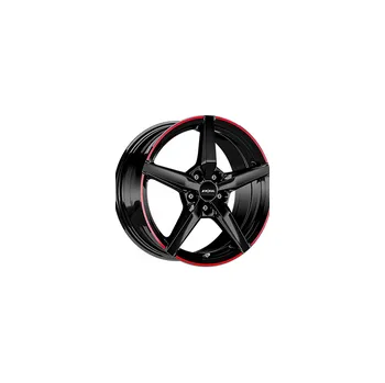 Alu kolo RONAL R69 Ford 7,5x17 5x112 ET45.00 černá lesklá s červenou linkou