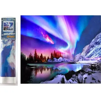 Diamantové malování Norimpex Diamantové malování Polární záře 30x40cm