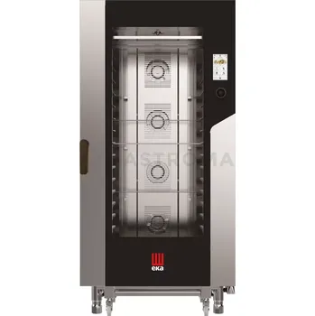 Konvektomat plynový 16x 600x400, s přímým nástřikem, dotyková obrazovka, s mycím systémem a sondou | EKA, Millennial Touch Screen BAKERY