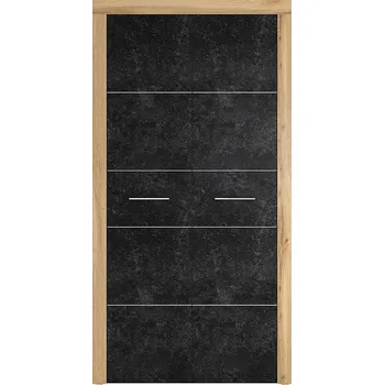 Šatní skříň Skříň Smart 2D dub wotan/beton