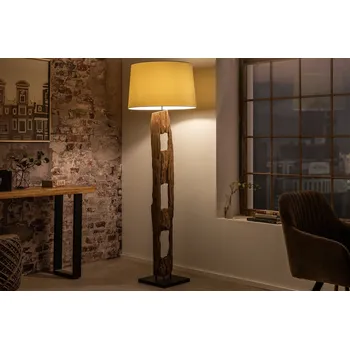 Stojací lampa Stylová přírodní stojací lampa Barracuda 177cm bílá