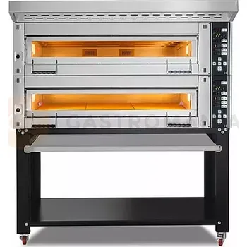 Příprava pizzy Modulová pekařská pec 2-komorová, elektrická, 21 kW, 400 V, 1660x1020x1850 mm | RESTO QUALITY, MD/1200/1