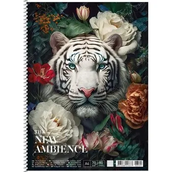 Spirálový sešit "The New Ambience", mix motivů, A4+, linkovaný, 80 listů, SHKOLYARYK A4-080-6519L