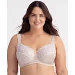 Podprsenka s výšivkou, s kosticemi béžová 75G