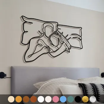 Obraz WoodenPuzzle.cz Dřevěný obraz - Zamilovaný pár Barva: Zlatá, Velikost: XL