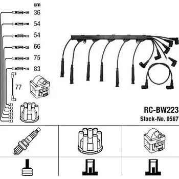 Zapalovací kabel Sada kabelů pro zapalování NGK RC-BW223
