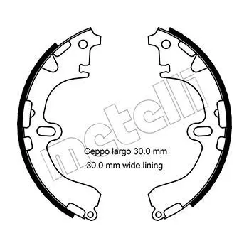 Brzdový systém Sada brzdových čelistí METELLI 53-0422