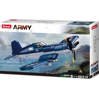 Stavebnice Sluban Sluban Stavebnice ARMY WW2 M38-B1109 Americký stíhací letoun F4U Corsair
