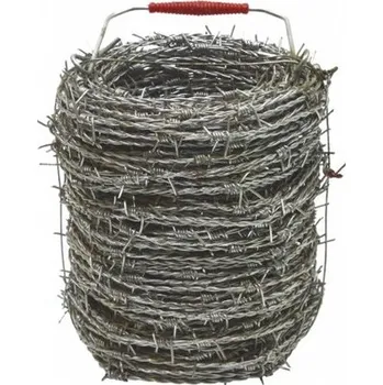 Příslušenství pro plot TOPTRADE drát ostnatý pozinkovaný, průměr 1,7 mm / 100 m (TOPTRADE drát ostnatý, pozinkovaný, O 1,7 mm / 100 m)