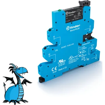 Relé FINDER Relé MasterPLUS 396132300060, 1P/6A, 230V AC 396132300060