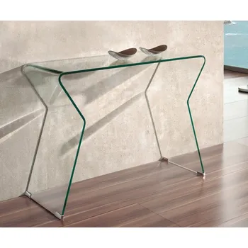 Konzolový stolek Designová skleněná chodbová konzola Spirit 105cm