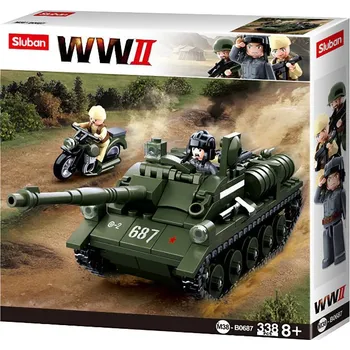 Stavebnice Sluban Stavebnice WW2 M38-B0687 Sovětské samohybné dělo SU-85 - Stíhač tanků