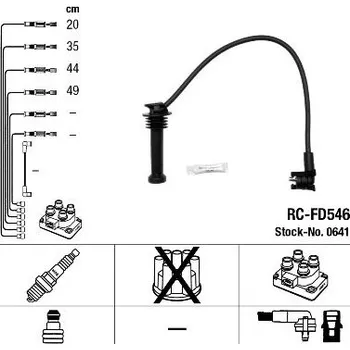 Zapalovací kabel Sada kabelů pro zapalování NGK RC-FD546