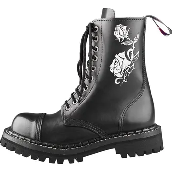 Pánská zimní obuv boty kožené unisex - 10 dírkové - STEADY´S - STE/10/H_white rose - 40