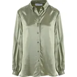 ZELENÁ LESKLÁ KOŠILE Z VISKÓZY Rino Pelle