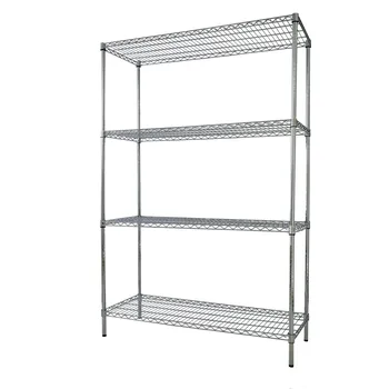 regál Regál z chromované oceli, 4- policový, 1500x450x1800 mm | TECHNICA, Silver Line